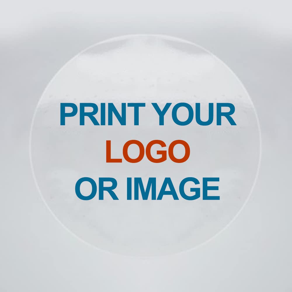Packwith® Personalised Labels & Stickers (40 mm) - Waterproof Glossy & Transparent Logo Stickers for Cards, Envelopes Sealing & Greeting Cards