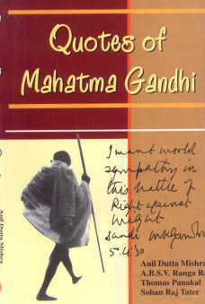 Hardcover Quotes Of Mahatma Gandhi Book