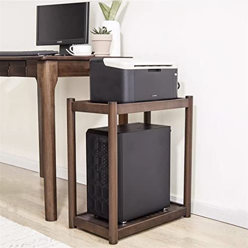 Soporte para PC de madera maciza premium con diseño minimalista y ruedas integradas ocultas 8