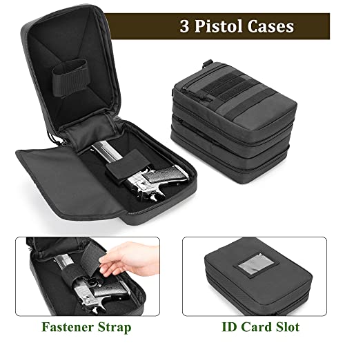 DSLEAF Tactical Pistol Backpack with 3 Cases