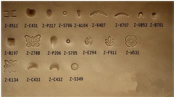 SS19 Stamp (Şekilli Deri Baskı Zımbası) Craft Tools 20li Set Deri El Aleti