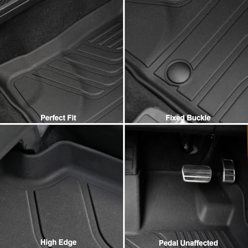 Image of Floor Mats for Ford Escape 2020-2026, All Weather Floor Mats Trunk Cargo Liner with Backrest Protectors and Door Sill Guards Accessories, Full Coverage Set (Not fit Hybrid Model)