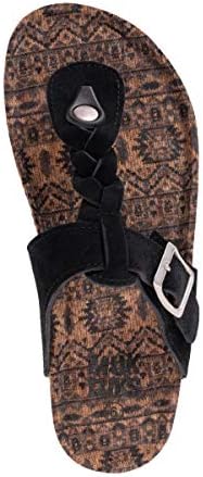 MUK LUKS womens Slip on Style Sandal, Black, 11 US | Image 6