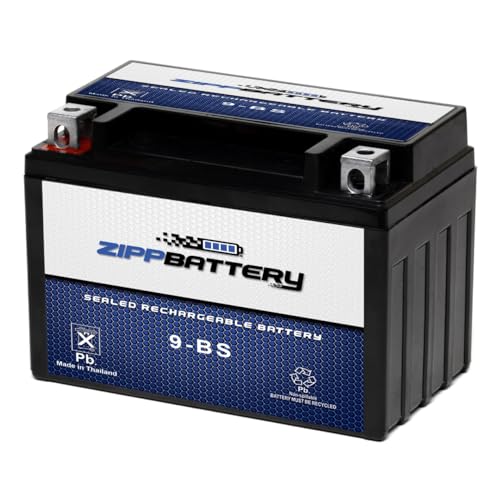ZIPPBATTERY 9-BS 12V 10Ah Battery for ATV, Motorcycle, UTV