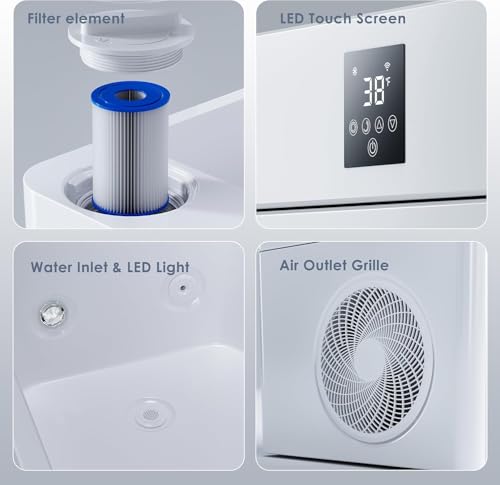 Image of Deeptime Smart Ice Bath Tub Gen3 with Chiller Smart Cold Therapy White
