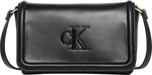 Calvin Klein Sac à bandoulière surélevé pour femme LV04F1027G Noir (noir), taille unique, Noir (noir), One Size