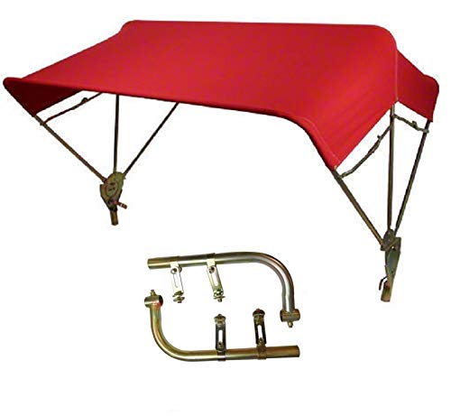Farmer Bob's Parts Red Complete 3 Bow 40" Tractor Buggy Top Umbrella w/fender Mounts TBT3 406154