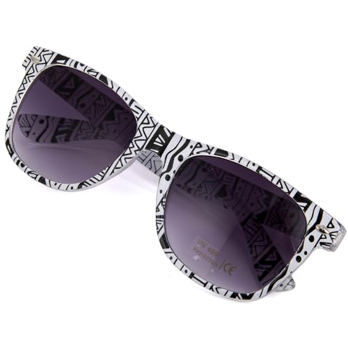 Classic Palm Print Sunglasses for Men, Lightweight Resin Frame and PC Lens for Outdoor Activities3