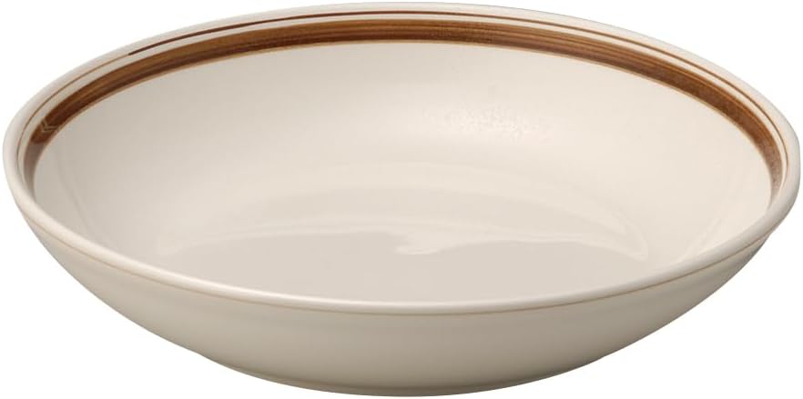 Koyo Pottery 10726011 Countryside Dark Brown Pasta Bowl, 9.4 inches (24 cm), Dishwasher Safe, Made in Japan