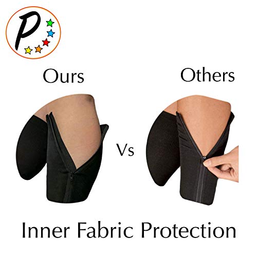Image of Presadee Petite Open Toe 15-20 mmHg Moderate Zipper Compression Leg Calf Socks (Black, 2X-Large)