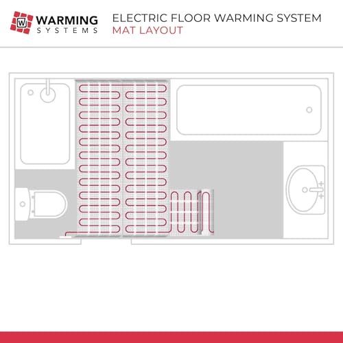 Warming Systems - 30 Sqft 120V Electric Radiant Floor Heating Mat – Includes Heating Mat, Programmable Thermostat, Thermostat Floor Sensor, Installation Monitor and Under Tile Heater