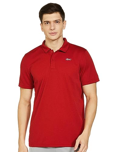 Image of Reebok Men's Geometric Fitted Polo Shirts