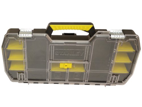 Stanley Werkzeugtrage 2-in-1 Set (67 x 32 x 25 cm, mit Organizeraufsatz, beide Einheiten getrennt verwendbar, robuste Metallschließen, stabiles Structural Foam Desgin) 1-97-514