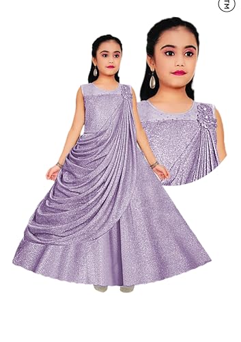 Image of Z Z D Fashion 7040 Trendy Party Sequin Work Full Length Gown Dress for Girls