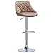 WOLTU 1 x Tabouret de Bar en Similicuir Hauteur réglable,Kaki BH23kk-1