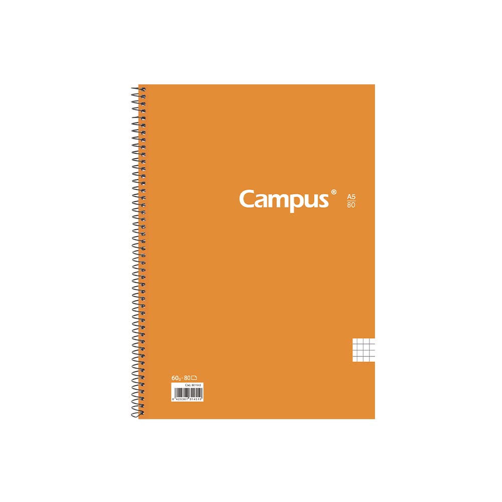 Campus - Bloc A4 Espiral Tapa Básica Milimetrado Pack 6 unidades