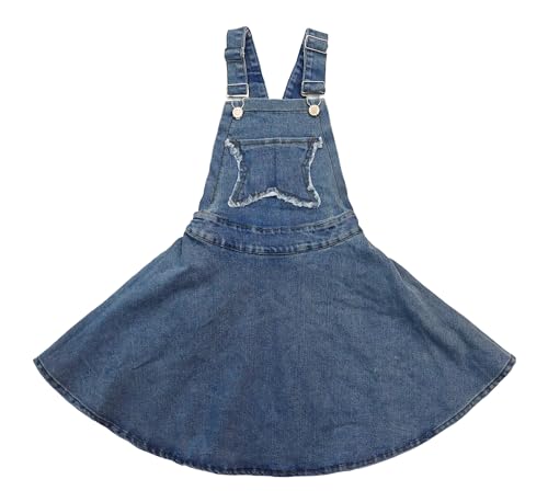 Image of KIDSCOOL SPACE Girls Denim Skirts,Little Big Girls Soft Stretchy Jeans Overall Dress