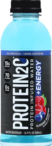 Image of Protein2o 15g Whey Protein Isolate Hydration Drink Plus Energy & Focus,350mg Electrolytes,125mg Caffeine,Sugar Free,Blue Raspberry,16.9 oz Bottle,(Pack of 24)