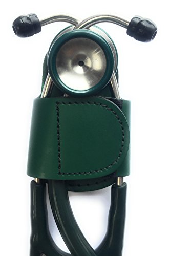 The Original Batclip (Green) – Premium Leather Handmade Clip-On Stethoscope Hip Holder; No More Neck Carrying, Loss, Or Misplacement. Proudly Carry Your High-End Stethoscope With Taste And Style. #TOP8