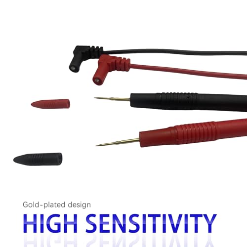 Image of Multimeter Leads, 1000V 10A Meter Leads & Gold-Plated Needle Multimeter Probes