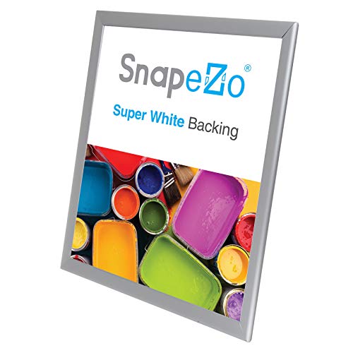 image for SnapeZo Poster Frame 22x28, Silver, 1.25 Inch Aluminum Profile, Front-