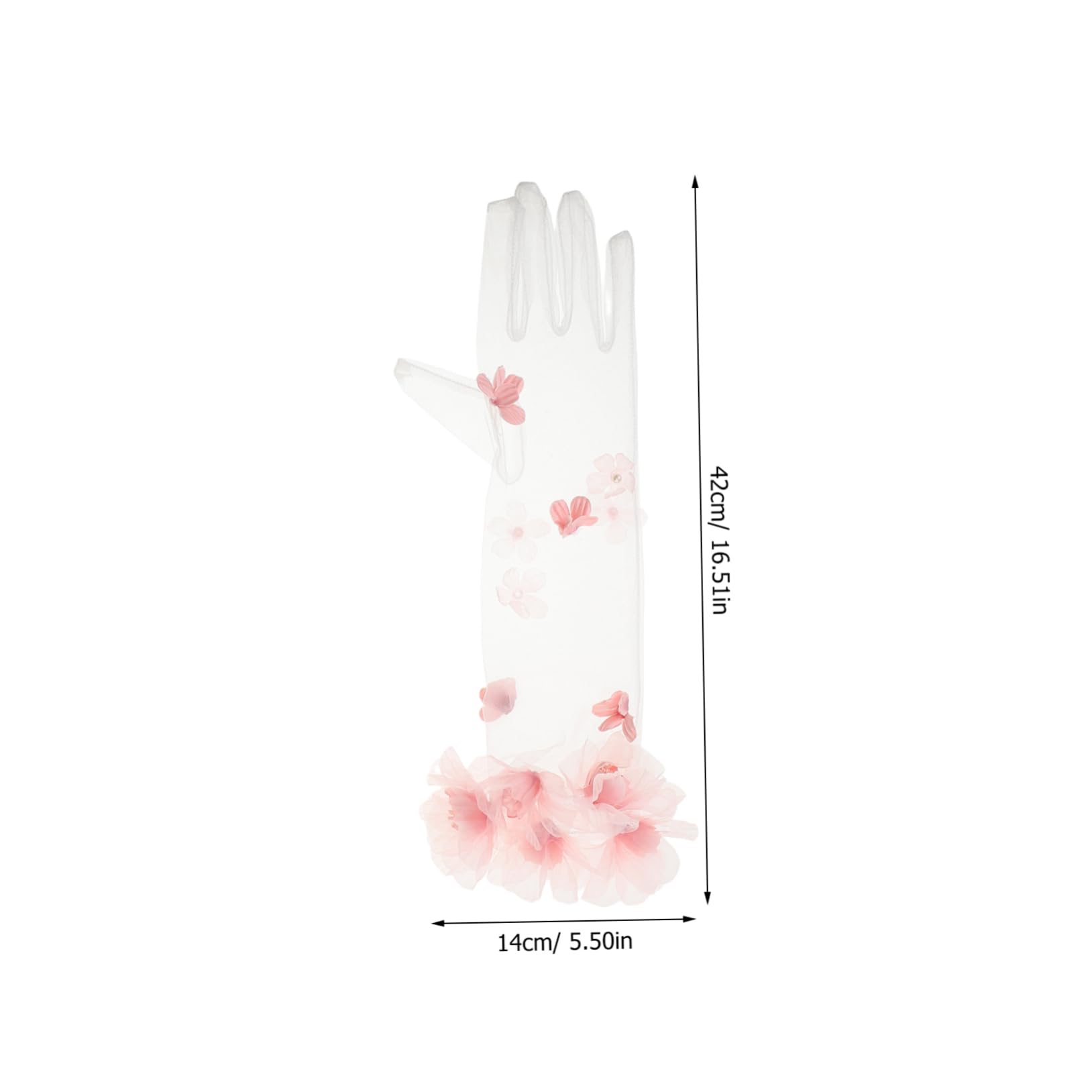 Gatuida Guantes de Novia de Tul Rosa, Largos y Ligeros, Transpirables y Cómodos para Boda o Fiesta de Té,