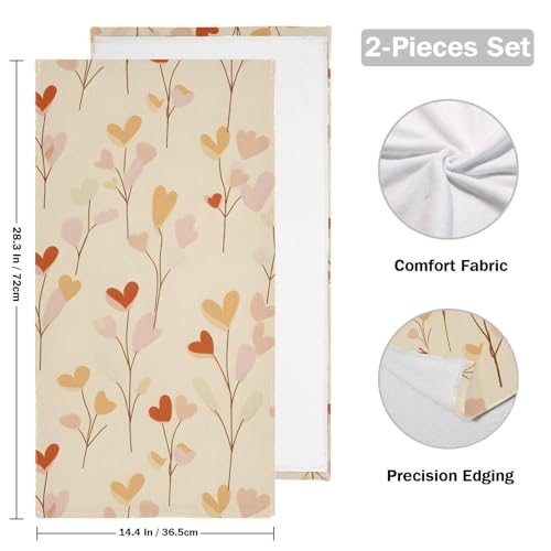 Toallas de mano con corazones y flores para llenar de alegría y color tu baño y cocina 4