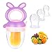 Oladwolf Ciuccio per Bambini, Ciuccio per Alimenti con 3 Capezzoli in Silicone per la Sostituzione del Capezzolo di Frutta in 3 Dimensioni, Massaggiagengive Senza BPA per Frutta e Verdura (Viola)