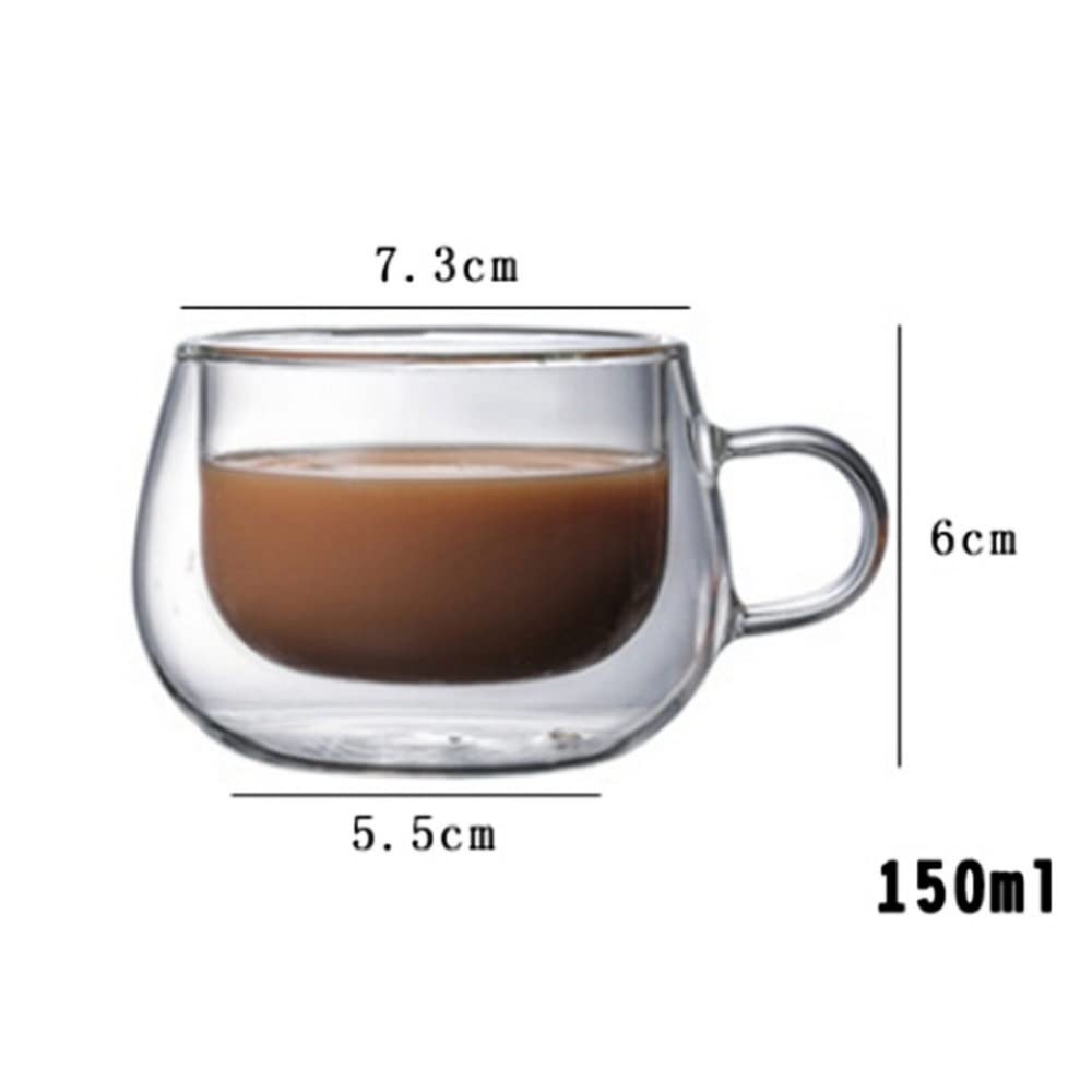 Tazza di caffè in vetro trasparente tazza di latte whisky tè beer doppio cocktail vino tazza drinkware tumbler tazze