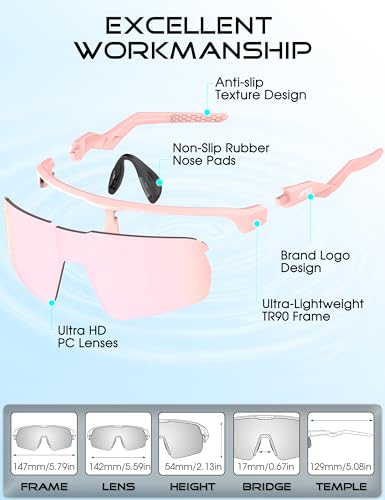 Image of ATTCL Sports Sunglasses for Men Women: UV400 Protection Running Sunglasses Wrap Around Glasses for Cycling Baseball Fishing