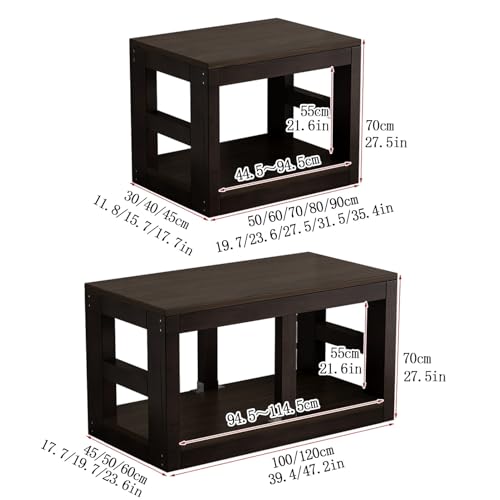 Supporto per Acquario in Legno - Robusto Supporto per Acquario con Spazio di archiviazione Multistrato per casa e Ufficio, Perfetto per acquariofili, terrari per Tartarughe e Animali domesti