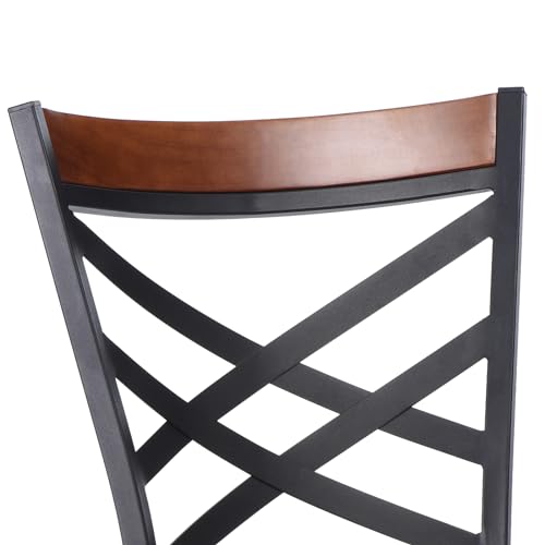 Swivel Bar Stools Set of 2,Mid Century Modern Counter Height Bar Stools,Counter Stools for Kitchen Counter Height Chairs with Back Faux Leather Barstools for Kitchen Island Bar Stools,350lb,Black