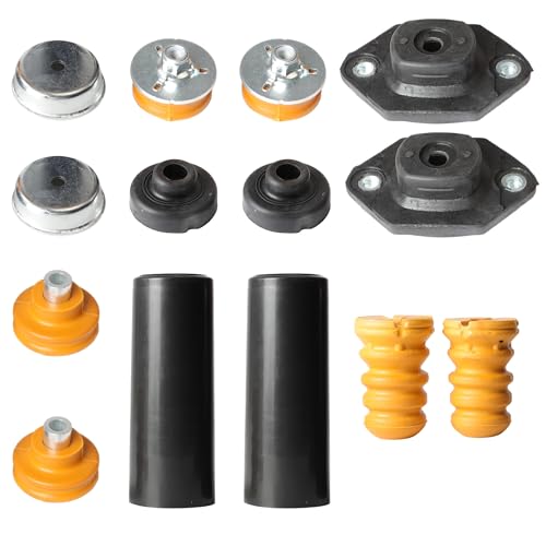 14 Pcs Rear Upper Lower Shock Absorber Mount and Bump Stops Set Fit for BMW E82 E87 E88 E90 E91 E92 2006-2013, Rear Shock Mounts Replace# 33506767010 33536767334 33526768544