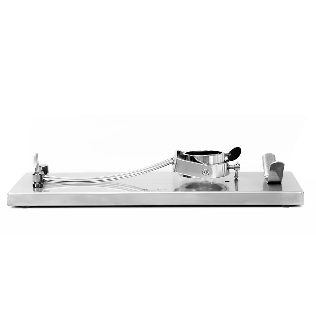 Avalon Jamonero Home Soporte para jamón con Cabezal Giratorio Inoxidable. Jamonero metálico con Base de Acero Inoxidable, Modelo Plegable 49,5 x 16,5 x 39 cm
