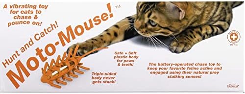 L'Chic Moto Mouse Cat Toy, Orange