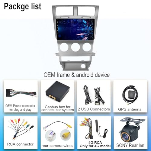 Pantalla Carplay coche inalámbrica Dodge Avenger JS 2007-2010 con Android Auto y Bluetooth 7