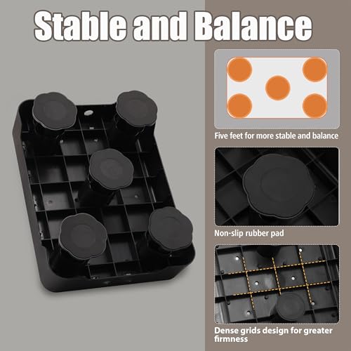 Image of CHIKILLA Adjustable Step Stool for Bedside High Beds, Glow in the Dark Bed Steps for Adults Elderly, 650LBS Heavy Duty Non-Slip Safety Platform for Car, Bathtub, Kitchen, 3 Height Settings 3.7 inch-5.9 inch