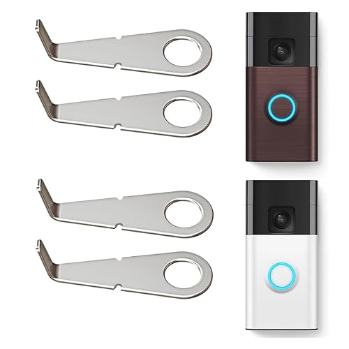 Video Doorbell Key Replacement Tool for 2024 Models, Stainless Steel Doorbell Release Key, Portable Removal Tool for Easy Battery Replacement & Installation (4 Pack)