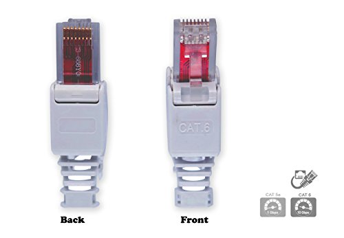 Cybertech Rj45 Cat6 5E Tool-Less Modular Connectors Plugs #TOP2