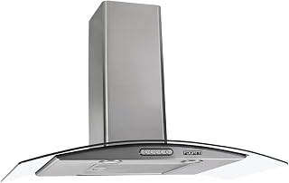 Coifa Parede Vidro Curvo Slim Inox 4 à 6 Bocas 80cm - Fogatti - 110V