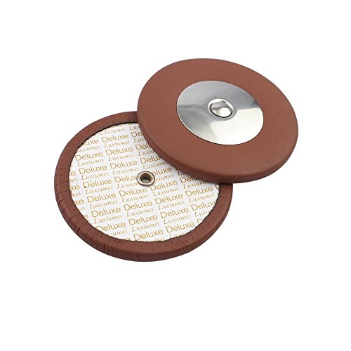 Timiy 25pcs Brown Leather Pads Sax Leather Pads Replacement Saxophone Pads for Alto Saxophone