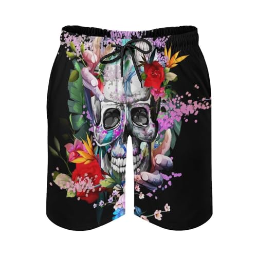 Maillot de bain séchage rapide short de plage homme crâne