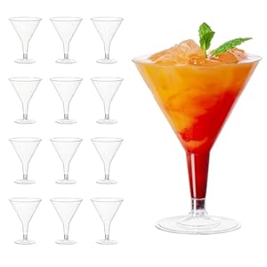 MATANA 96 Stück Plastik Martini Gläser