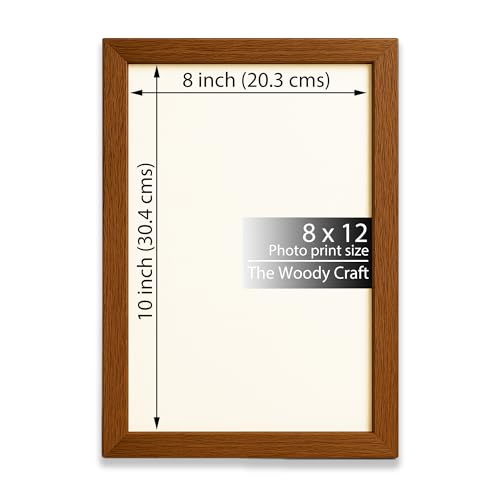 Image of 8x12 Photo Frame | Photo Frame a4 Size Brown For Wall Designed To Fit Any Room | Wall Frame For Home Decoration | Wooden Photo Frames With Sturdy Build | Aesthetic Photo Frames For Tasteful Spaces