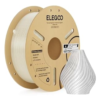 ELEGOO PLA 半透明 フィラメント 1.75mm ±0.02mm 1KG 高精度 低反り 低絡み 半透明クリスタルホワイト