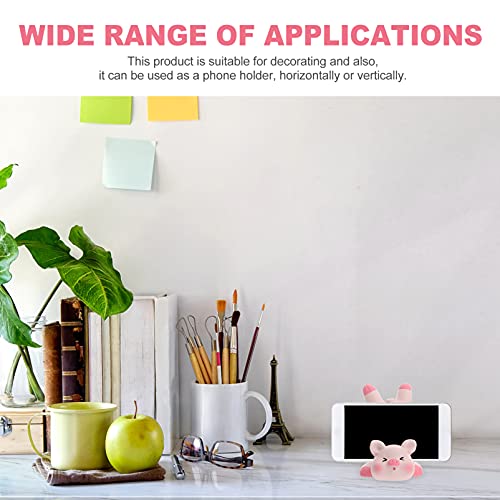 Support de téléphone mignon cochon rose pour bureau et maison - 2