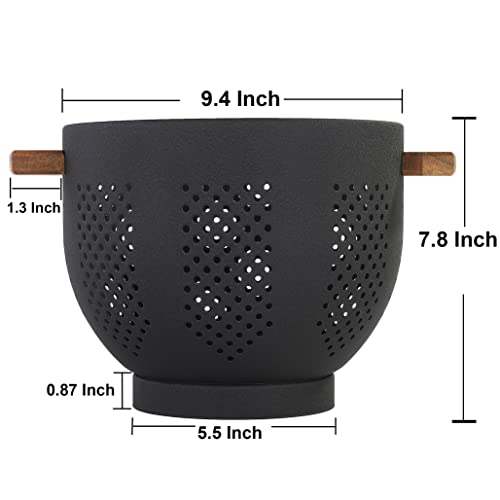 Befare CUTE COLANDER Metal Colander With Wood Handle And Stable Base thumb #1