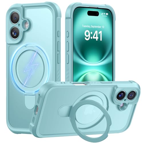 MOCCA Magnetic for iPhone 16 Case with Stand,Blue