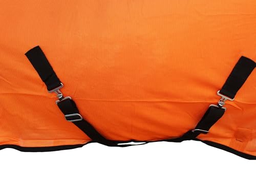 Image of Challenger Horse Mesh Summer Fly Sheet Spring Airflow Orange 7309