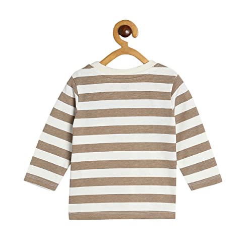 Image of miniklub Boys Typography Printed Round Neck Long Sleeves T-Shirt